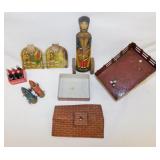 Antique tin litho toy parts from: Popeye - Race