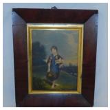 1785 Cottage Girl With Dog and Pitcher print by