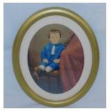 Original Victorian mixed media portrait painting