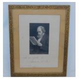 Rare 1898 signed photo print of Edward Everett