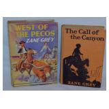 5 Zane Grey hardback books