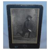Antique cabinet card photo of black face
