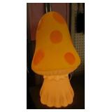 Groovy lighted mushroom blow mold lamp,