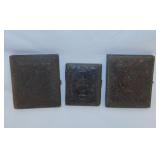 3 antique daguerreotype photos in velvet lined