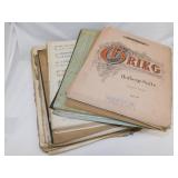 4" stack antique sheet music