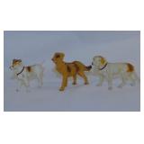 Antique Germany & Italy dog figurines, tallest is