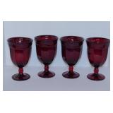 4 Noritake Provincial cadmium glass ruby red