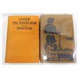 6 Zane Grey hardback books