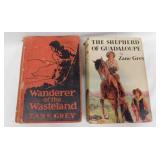 6 Zane Grey hardback books
