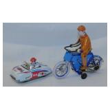 Vintage tin litho toys: Torpeauto Martini Shell