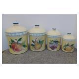 Susan Winget ceramic kitchen canister set,