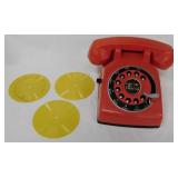1965 Mattel O Phone telephone w/ 3 records