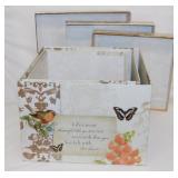 3 piece cardboard storage boxes - Decorative hat