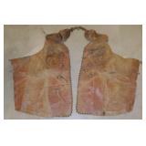 Vintage leather Cowboy chaps & lasso lariat