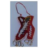 Vintage Native American Iroquois hand beaded boot