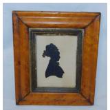 Antique Victorian lady hand cut silhouette,