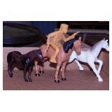 4 Breyer Reeves - Ertl & unmarked plastic horses,