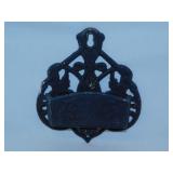 Vintage Wilton cast iron match holder w/ striker,
