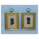 Pair of antique Victorian couple hand cut