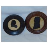 2 antique Victorian gentlemen hand cut