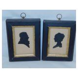 Pair of antique Victorian couple hand cut