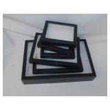 6 Riker glass top showcase display cases: 5.5" x