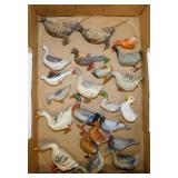 22 antique toy birds: Geese - Ducks - Pigeon &