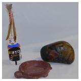 1971 hand carved catlinite turtle ashtray from