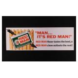 5 vintage Red Man chewing tobacco sign cards,
