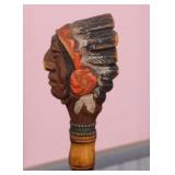 Antique carved Native American Indian Chief head