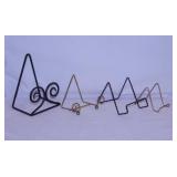 Several metal wire tabletop easels