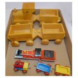 Enesco 4 pc. wood toy train set - Brio 3 pc.
