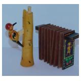 Antique German noise maker - Vintage hand carved