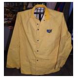 Vinyl rain suit jacket & bib pants, size 2XL