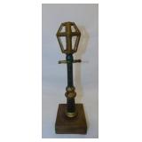 Antique cast iron Christmas village lamp post on