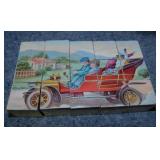 Antique wood block toy puzzle