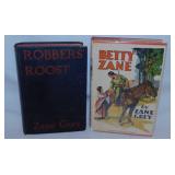 9 Zane Grey hardback books