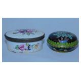 Enameled cloisonnï¿½ & hand painted porcelain