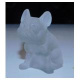 Westmoreland satin glass French Bulldog