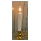 6 brass electric candlesticks, 9" tall -