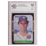 1987 graded Donruss Alan Trammell baseball card,