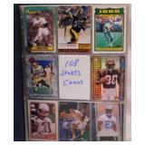 Album of 108 sports cards in sleeves