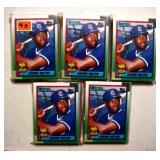 5 sets 1990 Topps Chicago Cubs team baseball cards