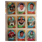 Eighteen 1970 Topps football cards