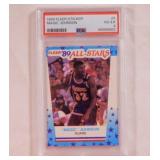 Graded 1989 Fleer Magic Johnson basketball card #5
