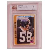 Graded 1978 Topps Jack Lambert football card #165,
