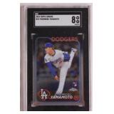 2024 graded Topps Chrome Yoshinobu Yamamoto