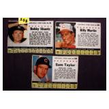 Three 1961 Post Cereal baseball cards