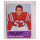 1962 Fleer Tommy Addison rookie football card #9,