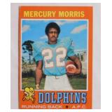 1971 Topps Mercury Morris rookie football card #91